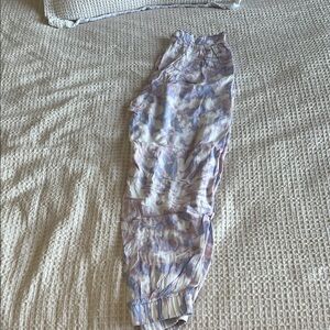 TALULAH Pastel Tie-Dye Jogger Pants in Lavender & Light Blue